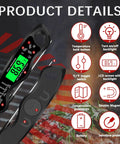 Digital Meat Thermometer With IP67 Waterproof, Backlit Display, Calibration And Hold Function, BBQ use on grill