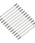 12 Pcs Silver Push Rods Connectors Linkage Set, M3 Threaded Rod, 304 Stainless Steel Double End RC Servo Push Rods, 65mm Long