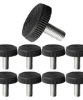 10 Pack Adjustable Furniture Leveling Feet M10 Thread, Height Adjustable Foot Risers For Home Tables And Cabinets, Level Up Your Setup, Minimize Floor Scratches, Reduce Noise, Stabilize Wobbly Furniture, black plastic and metal