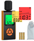 Your Go To Portable Sound Level Meter With A Weighted Measurement And Fast And Slow Response For 30 To 130 Decibels, Backlit LCD, Real Time Readout, High Accuracy, Ideal For Home Office School And Factory with carry pouch and batteries
