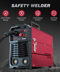130 Amp MIG Welder With Flux Core, Lift TIG And Stick 3 In 1 Portable Inverter Gasless Welder, Synergy Control, 110V, Weld Gun