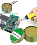 Applying No Clean Rosin Solder Flux Paste For Electronics, Lead Free PCB Soldering Flux That Improves Solder Flow For Circuit Board Repairs