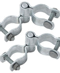 Close-up of 1-5/8 Inch Chain Link Gate Hinge Kit With Male And Female Hinges, Galvanized Steel Fence Hardware, Fits 1-5/8 Inch Posts And Frames