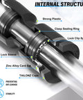 Internal structure of Push To Connect Male Elbow Pneumatic Fittings 3/8 Inch Tube OD To 1/4 Inch NPT Thread, labeled parts