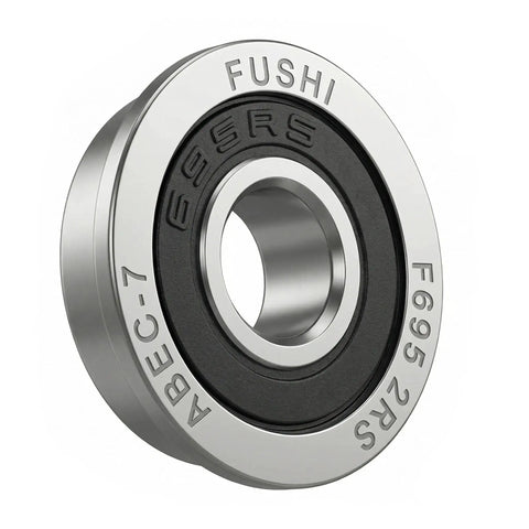 Flanged Miniature Bearing F695RS 5x13x4mm Deep Groove Ball Bearing Pre Greased And Dust Shielded Low Noise For VORON Mobius 2 And 3 3D Printer Sealed Bearing Set 10 Pack, close-up