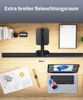Ultra Wide LED Architect Desk Lamp With Thirty One Point Five Inch Light Bar For Home Office 24W 1800LM on desk setup