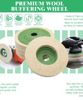 11 Piece Wool Buffing And Polishing Wheel Kit For Angle Grinder, premium wool wheels for smooth metal surface finishing.