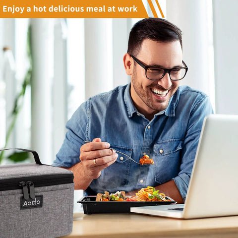 Portable Oven For Office And Travel With Auto Temperature Control No Monitoring Needed Heats And Reheats Meals Evenly Without Burning