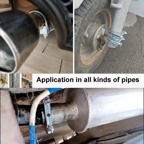 4 Inch Heavy Duty Exhaust U Bolt Clamp Set Saddle Style Muffler U Bolt Clamp Stainless Steel Pack Of 2 Fits 4 Inch OD Exhaust Pipe 102mm U Clamp Pair For Secure Leak Free Connections in various vehicle applications