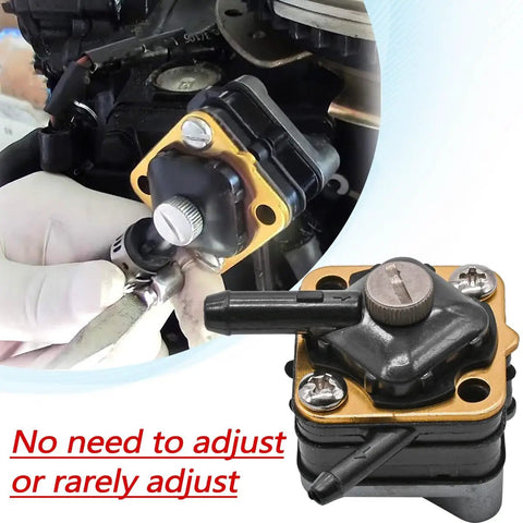 Installation of Outboard Fuel Pump 18-7350 For Johnson Evinrude Sierra Mallory Seahorse Engines with close-up detail.