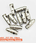 Steel Safety Practice Rounds For Dry Fire Training, Action Trainer Dummy Rounds For Pistol Caliber 357 SIG, CNC Machined, 10 Pieces