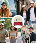 Funny Spare Time RV Camper Trucker Hat For Dad Running Cap Classic Look in travel, exercise, relaxation, shopping scenarios