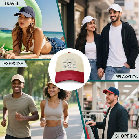 Funny Spare Time RV Camper Trucker Hat For Dad Running Cap Classic Look in travel, exercise, relaxation, shopping scenarios