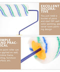 Portable Handheld Paint Roller With Removable Handle For Walls Ceilings And Furniture Lightweight Build showcasing a foam covered roller.