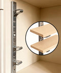 14 Piece Adjustable Shelf Clips Heavy Duty Rack Brackets Rust Resistant Anti Wobble Mounts For Wire Shelving Kitchen Cabinets mounted on pilaster.