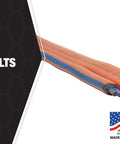 SIMPull Solid Indoor NM-B 10/3 With Ground Cable, 50 Ft Orange Coil, UL Listed for 600V, Made in USA, showing inner wires