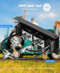 Panel Paddle Valve Switch With Two Air Suspension Pressure Gauges And Fittings For Car Air Bag System with secure hoses.