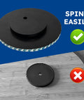 Smooth rotating mechanism of Dope Coastal Style Lazy Susan Turntable With Capiz Shell Inlay 12.5 Inch Wooden Rotating Tray.
