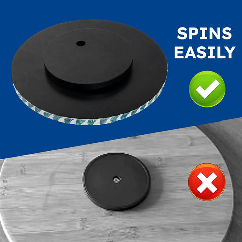 Smooth rotating mechanism of Dope Coastal Style Lazy Susan Turntable With Capiz Shell Inlay 12.5 Inch Wooden Rotating Tray.