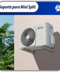 Heavy Duty Mini Split Wall Mount Bracket For Ductless Heat Pumps And Cooling Units Up To 352 Lbs installed outdoors