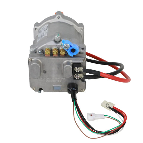 Premium 12V Dc Electric Air Conditioner Compressor For Rv Camper Truck And Tractor Parking Ac Units showing connections and compact design.