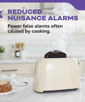 Hardwired 2 In 1 Smoke And Carbon Monoxide Detector With 10-Year Battery, 85dB Alarm, Red LED Indicator, Model 30CUA10, Ideal For Home Safety, Faster Smoke Detection And Reliable CO Alerts, Easy Install And Low Battery Maintenance on kitchen counter near toaster