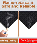 Flame-retardant 24 Pack Black Pyramid Acoustic Foam Panels 12 X 12 X 2 Inches High Density Soundproof Panels burning test