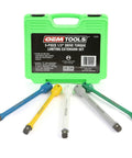 Torque Sticks Half Inch Drive Set Five Piece Torque Limiting Extensions For Lug Nut Protection Keeps Sockets From Getting Dinged Extends Life Of Thin Wall Impact Sockets Color Coded Storage Case Included with green case