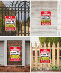 Catch Those Sneaky Trash Hogs With These 2 Pack Heavy Duty Aluminum No Dumping Signs on fences and gates.