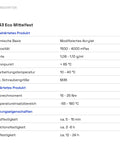 Technical specifications for B243 Eco blue thread locker metal fastening product.