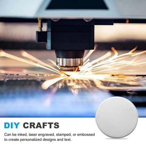 Laser engraving Stainless Steel Round Disc Blanks 30mm Diameter 4mm Thick Engraving Ready 12 Pack Great For Jewelry Tags Keychains Badges