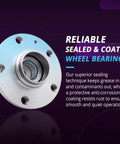Front Wheel Hub Assembly Replacement For Nissan Pathfinder Frontier Xterra 2005 Through 2019 Six Bolt ABS Hub Bearing For 4WD And AWD Easy Install Durable Wheel Bearing Kit Ready To Roll.