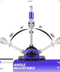 Heavy-Duty Portable Drill Guide With 0-60 Degrees Adjustable Angled Jig, Self-Centering For Straight Or Angled Holes front view