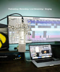 Professional XLR Condenser Microphone With 34mm Large Diaphragm Cardioid Pattern for singing and podcasting in studio