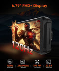 Badass Rugged Smartphone With 5G And Knockout 23800mAh Battery Running Android 15 Featuring Integrated Pocket Projector displaying 6.79 FHD+ screen.
