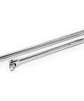 Two Piece Half Inch Drive Breaker Bar Set With 15 Inch And 24 Inch Handles For Heavy Duty Torque Chrome Finish Is Easy To Clean And Keeps Sockets