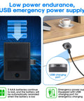 Bluetooth Fingerprint Cabinet Lock With Smart Biometric Keyless Access showing USB emergency power supply setup