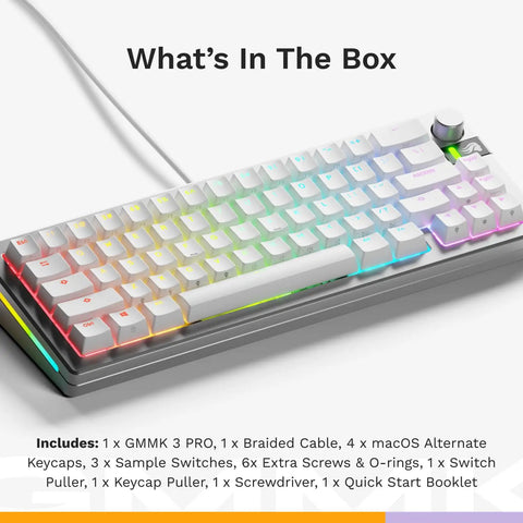 Flat Out Dope 65 Percent Compact Mechanical Keyboard Built Heavy With Solid Aluminum Case And Gasket Mount For Silky Smooth Typing showcased with accessories.