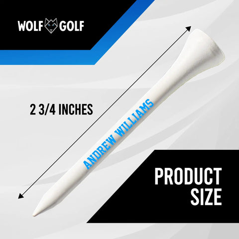 Personalized Golf Tees Bulk Gift Set With Custom Font And Color Options 50 100 Or 200 Tees Choose From Four Fonts And Multiple Color Choices
