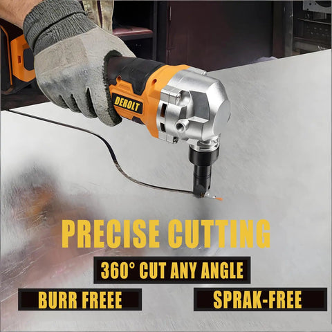 DEROLT Cordless Metal Nibbler Compatible With Dewalt 20V Battery Brushless 3000Rpm Electric Sheet Metal Cutter cutting steel sheet
