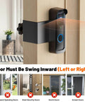 Anti-Theft Doorbell Mount For Blink Video Doorbell 1st Gen installed with weatherproof wall bracket