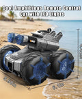 3 In 1 Amphibious RC Car Transforms Into Boat With Built In Water Gun For Epic Backyard Battles, off-road truck on beach