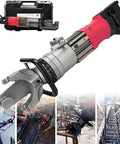 Xoiasth Electric Hydraulic Rebar Bender, 1100W Portable Steel Rod Bending Machine with storage box and hydraulic arm.