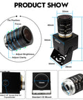 USB Camera With 120fps High Speed 4K 12MP Golf Swing Camera 3X Manual Optical Zoom Lens Plug And Play For Windows Mac Linux