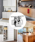 6 Self-Adjusting Double Roller Ball Door Catches Made From Durable Alloy Steel For Cabinets And Drawers to keep doors secure in stylish interiors.