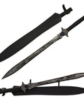 Hand Forged Knight Sword In Spring Steel 35 Inch Full Tang Medieval Blade with sheath for hunting and wood chopping
