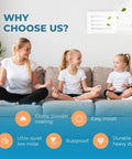 Family yoga with Aluminum Vent Cover 24 By 24 Inches Quiet Return Air Grille for wall, visible on background.