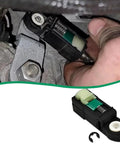 Gearhead Grade Transmission Shifter Adjuster Cable Head CV617C445AA installed on shifter cable, black alloy and polymer part