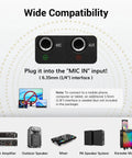 Diagram showing wide compatibility of Wireless Microphone System With Four Channel UHF Handheld Mics for various equipment.