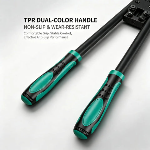 Heavy Duty Pop Rivet Gun Kit With 200 Rivets, Dual Lever Hand Riveter, 3 Interchangeable Nosepieces For 1/8, 5/32, 3/16 Blind Rivets, Labor Saving Riveting Tool For Metalworking And Automotive Projects, TPR dual-color handle
